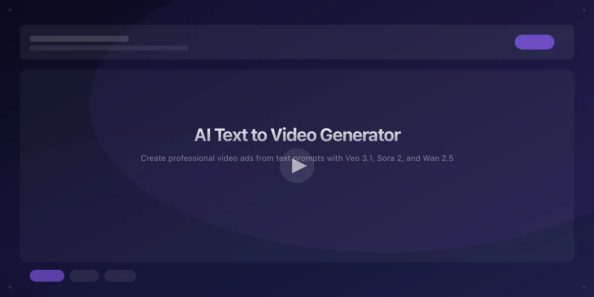 AI text to video generator - create videos from text descriptions with AdCreate